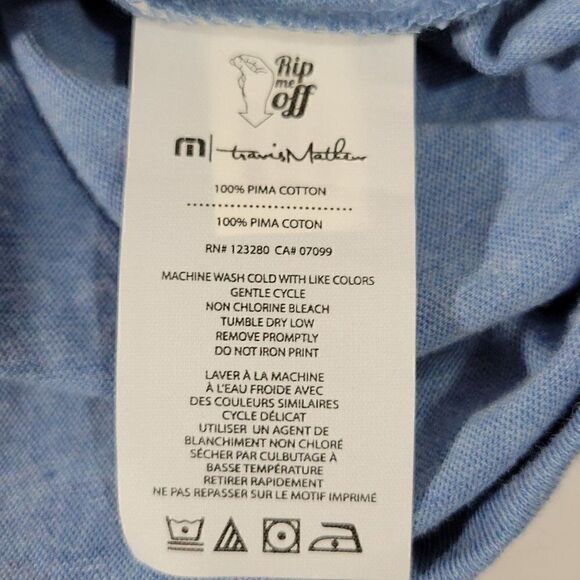 Travis Mathew T Shirt Men Size Small Blue Golf Cart Graphic Short Sleeve Tee NEW - Picture 8 of 9